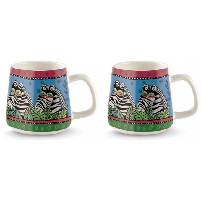 set 2 mug jungle azzurro ml.360 egan