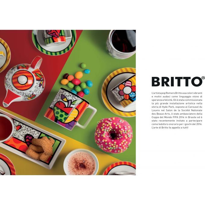 Linea Britto SET 2 TAZZINE CAFFè CON PIATTINO FIORE