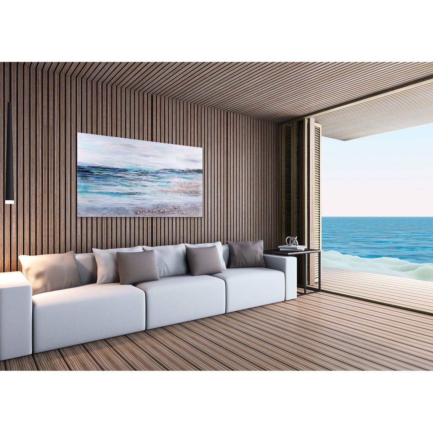 Quadro mare borgo sul mare 120x60cm Agave Quadri