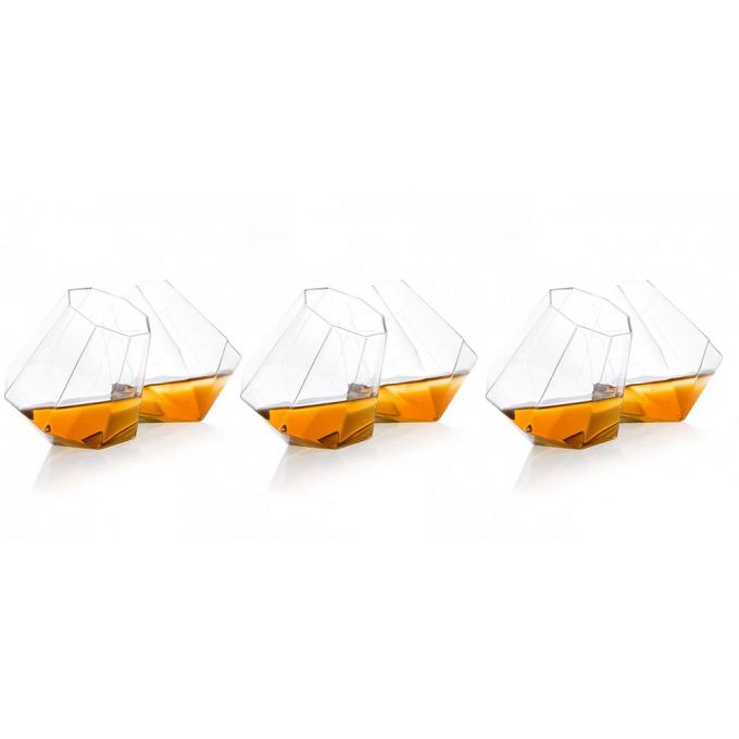 Baroni Home Set di 6 Bicchieri da Whisky MADE IN ITALY, Bicchieri da Rum,  Bicchieri in Vetro Trasparente Leggero 25 cl : : Casa e cucina