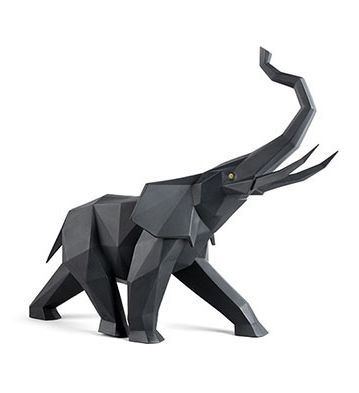 Statua Elefante nero Lladrò