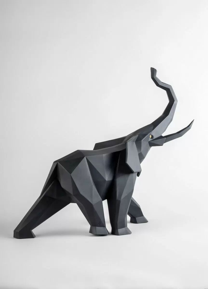 Statua Elefante nero Lladrò