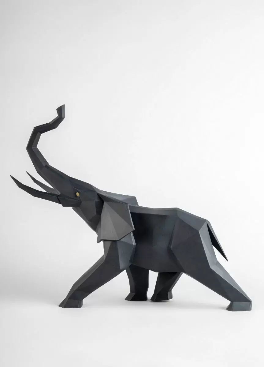 Statua Elefante nero Lladrò