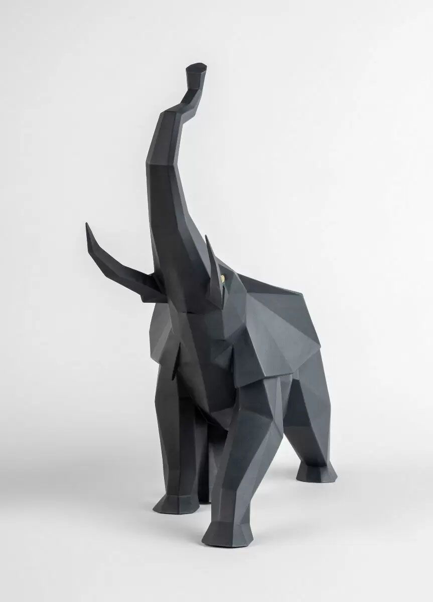 Statua Elefante nero Lladrò