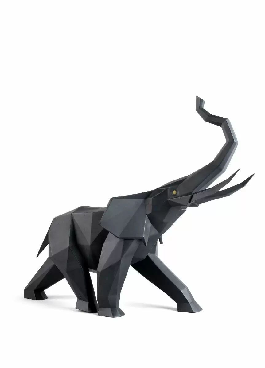 Statua Elefante nero Lladrò