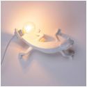 Lampada In Resina Chameleon Lamp Right-Going Down Cm.21,5X11H.10-White