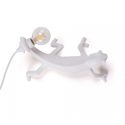 Lampada In Resina Chameleon Lamp Right-Going Down Cm.21,5X11H.10-White