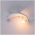 Lampada In Resina Chameleon Lamp Left-Going Up White Seletti