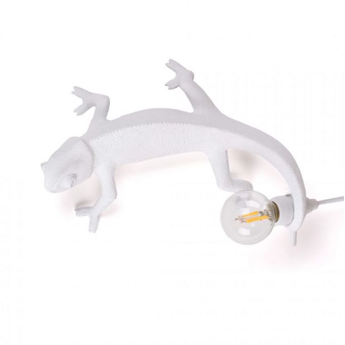 Lampada In Resina Chameleon Lamp Left-Going Up White Seletti