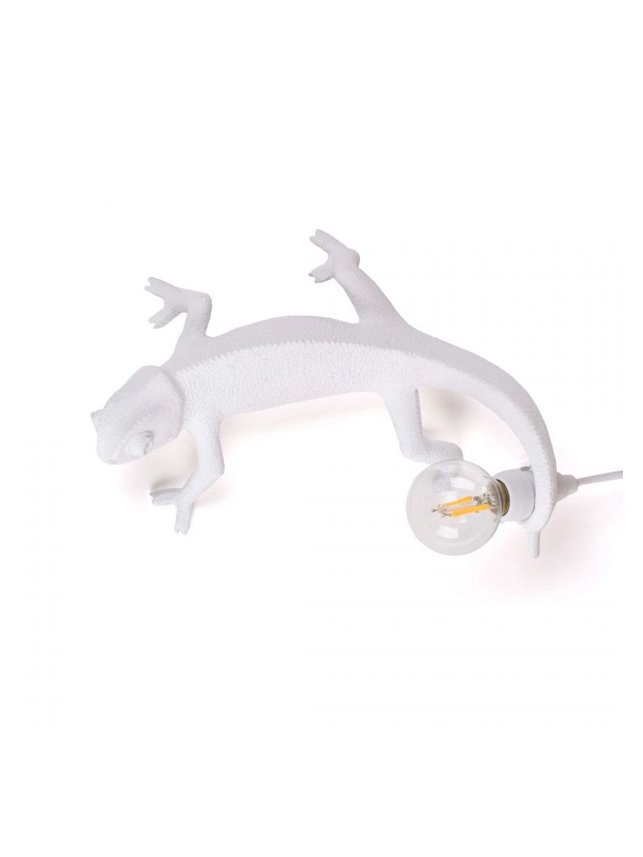 Lampada In Resina Chameleon Lamp Left-Going Up White Seletti