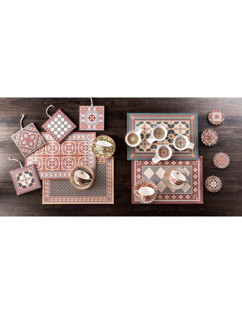 Decoration Le Cementine Matt Set 2 Pz Ceramica/Sughero Brandani