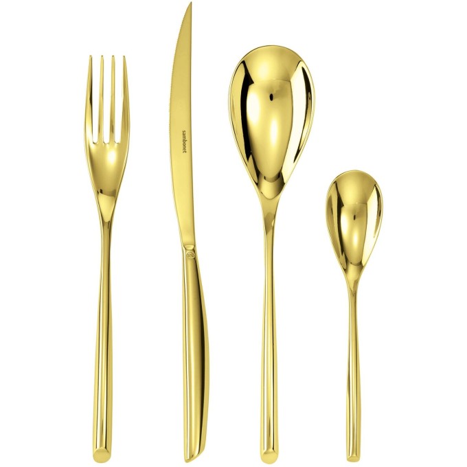 Set 24 posate Bamboo PVD gold Sambonet