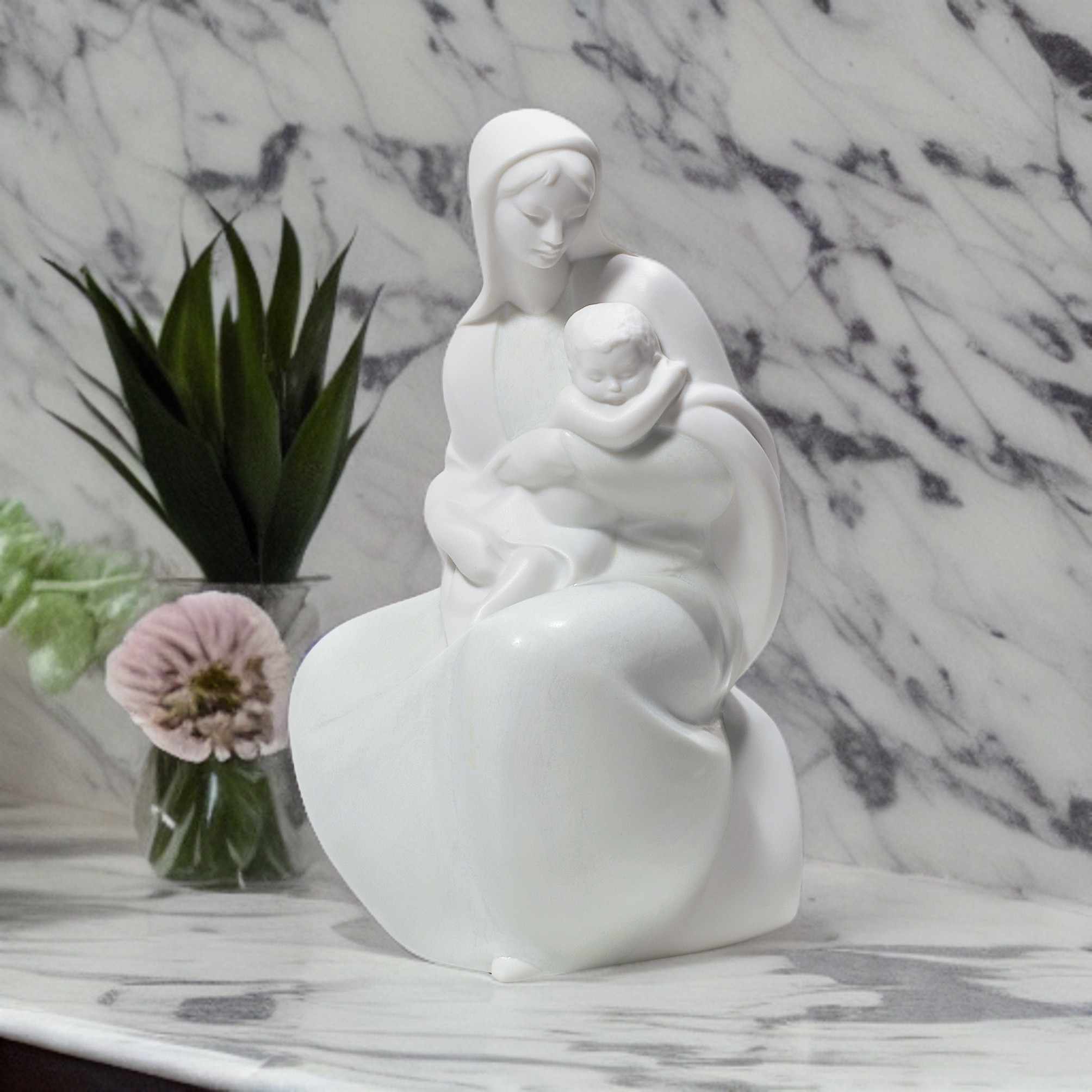 Madonna con bambino statuetta lladro