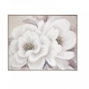 Quadro fiori bianchi con cornice 100x80cm L'Oca Nera