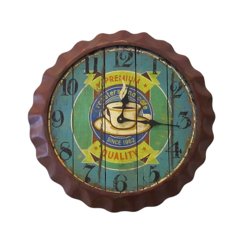 Orologio da muro vintage coffee marrone kare design