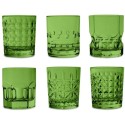 Set 6 bicchieri tumbler assortiti verdi Baci Milano