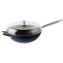 Wok antiaderente con coperchio 32cm Midnight Blue Sambonet