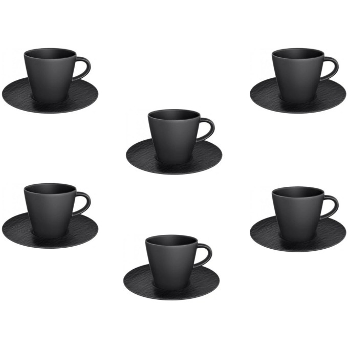 Set 6 tazze caffè americano con piattini