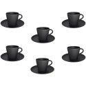 Set 6 tazze caffè americano con piattini