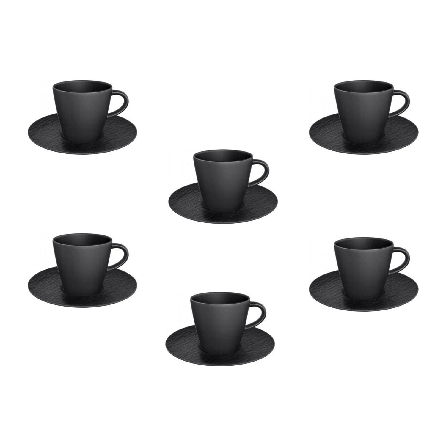 Set 6 tazze caffè americano con piattini