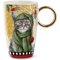 Mug Natale Gatto Ml 440