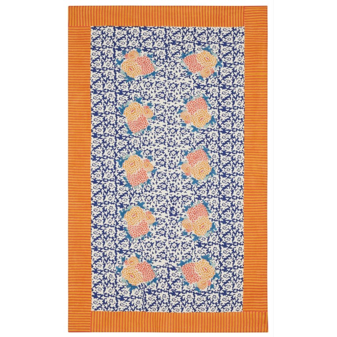 Tablecloth 140X240 Arabesque Corolla Blue