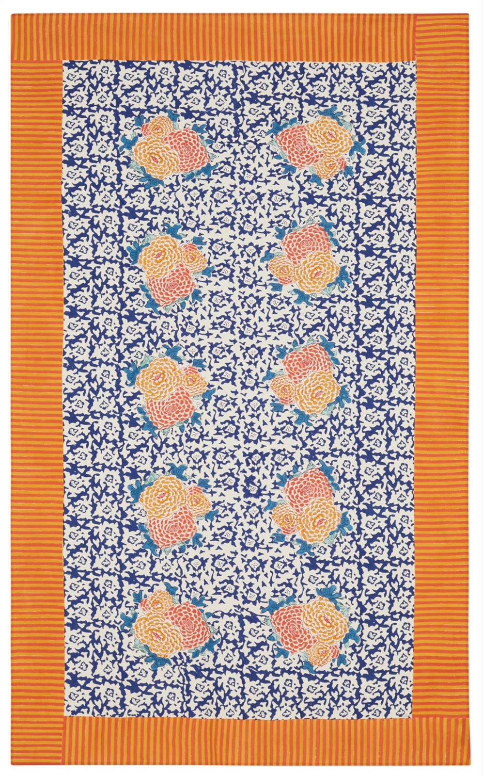 Tablecloth 140X240 Arabesque Corolla Blue