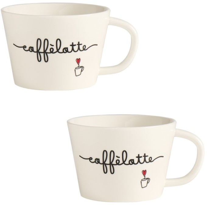 Set 2 Tazze Colazione Caffelatte