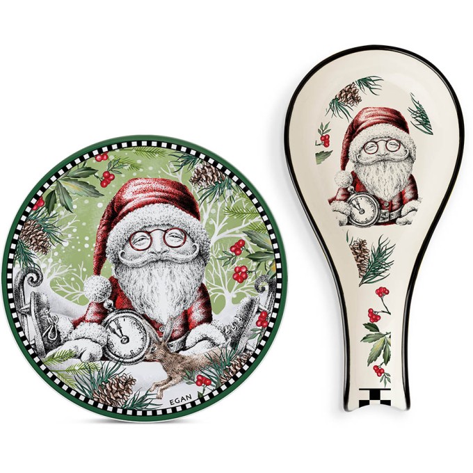 Set Sottopentola E Porta Mestolo Babbo Natale