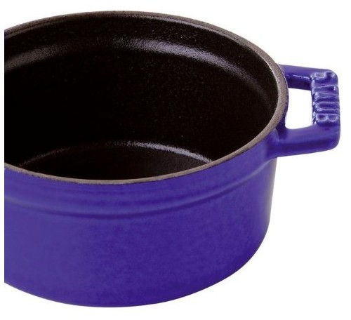 La cocotte tonda blu cm  24 staub